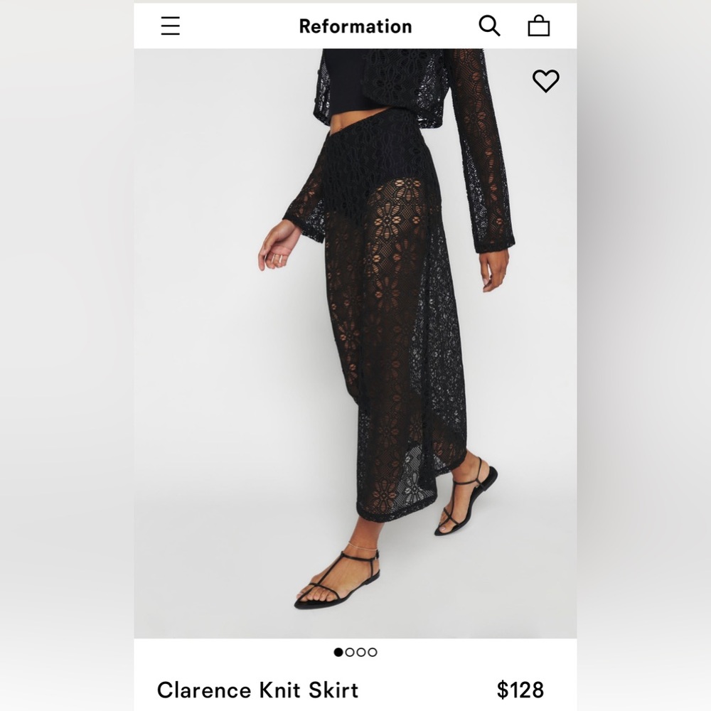 Reformation Clarence knit skirt